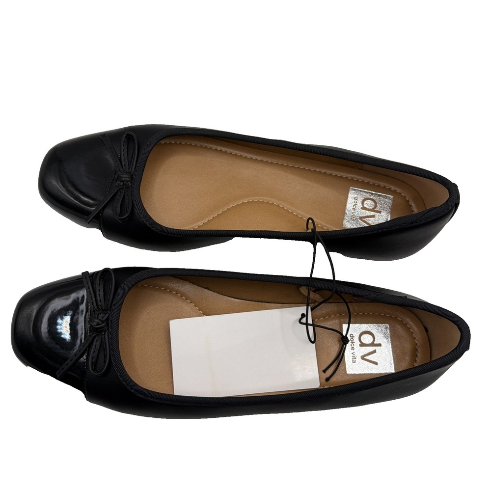 Dolce Vita "Moxy" Classic Office Shoe Cushioned Ballet Flat Black NEW. Size 10